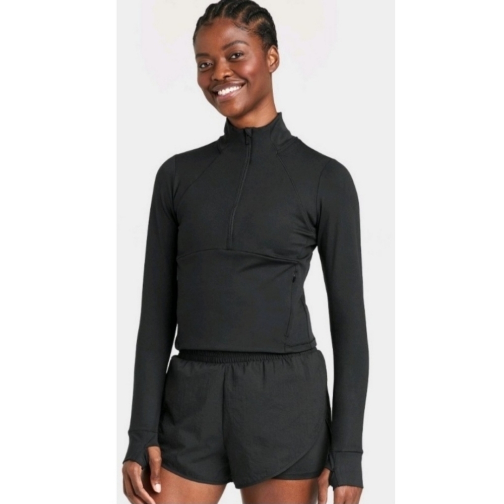 All in Motion 1/2 Zip Black Jacket